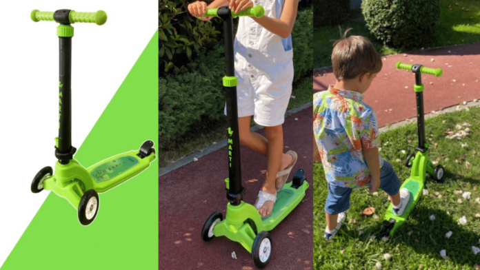 Çocuklar İçin Üretilen Yeşil Çocuk Scooterı Mini Martı Satışa Sunuldu
