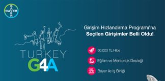 Bayer’in hızlandırma programı G4A Turkey 2021’ye seçilen 7 girişim