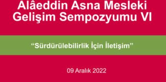 6. Alâeddin Asna Mesleki Gelişim Sempozyumu 9 Aralık’ta!